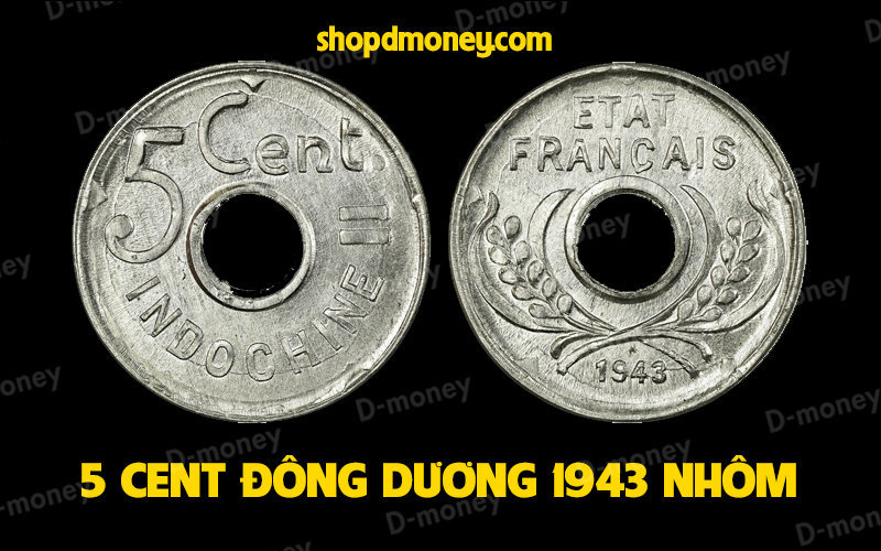 xu indochine 5 cent 1943