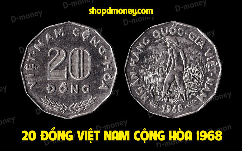 xu 20 đồng việt nam cộng hòa 1968