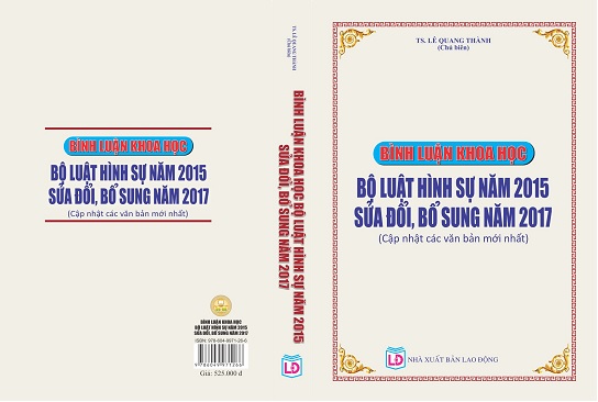 Sách Bình luận khoa học Bộ luật Hình sự năm 2015 sửa đổi, bổ sung năm 2017