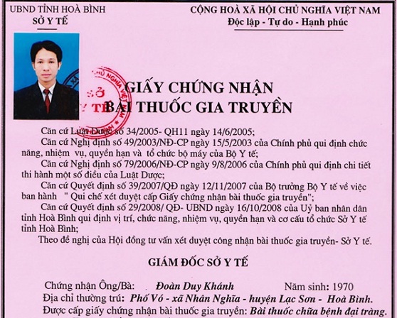 Bài thuốc chữa khỏi đau dạ dày nổi tiếng của Lương y Đoàn Duy Khánh