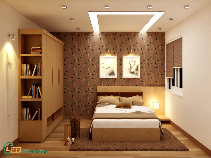 Các Mẫu Đèn LED Ốp Trần Phổ Biến Tạo Ánh Sáng Dịu Nhẹ Cho Phòng Ngủ