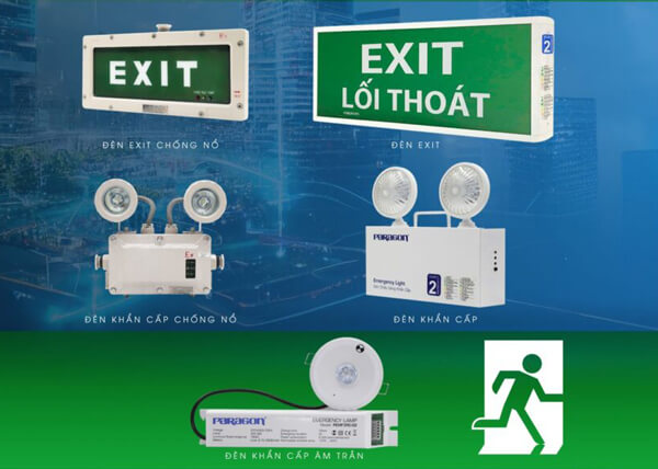 Đèn Exit thoát hiểm Paragon