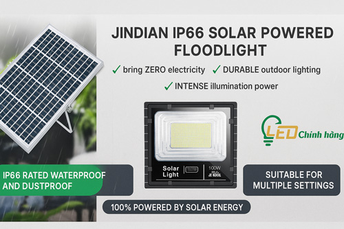 Đèn Pha Năng Lượng Mặt Trời Jindian