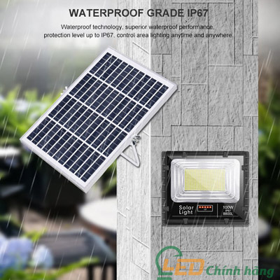 Đèn pha năng lượng mặt trời 100W Jindian JD-8800L chống nước