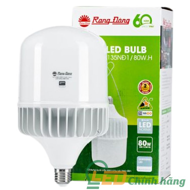 Bóng đèn LED bulb trụ 80W Rạng Đông TR135NĐ1/80W.H