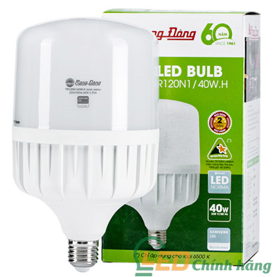 Bóng đèn LED bulb trụ 40W Rạng Đông TR120N1/40W