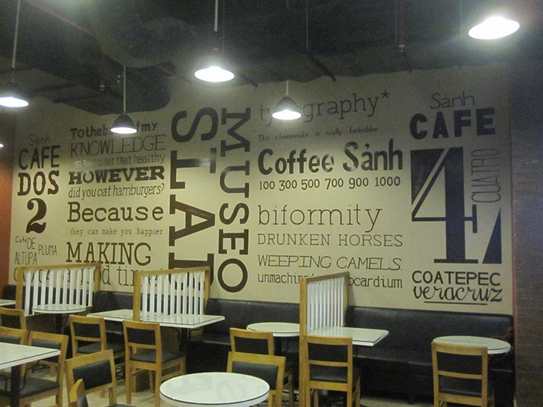 Có nên vẽ tranh tường quán café thay cho sơn thường? 1