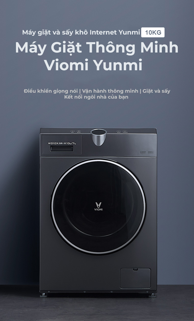 Máy Giặt Kết Hợp Sấy Khô 10KG Xiaomi Viomi Yunmi