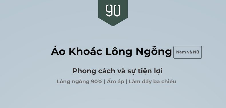 Áo Khoác Lông Ngỗng Phong Cách Hàn Quốc Xiaomi 90fun