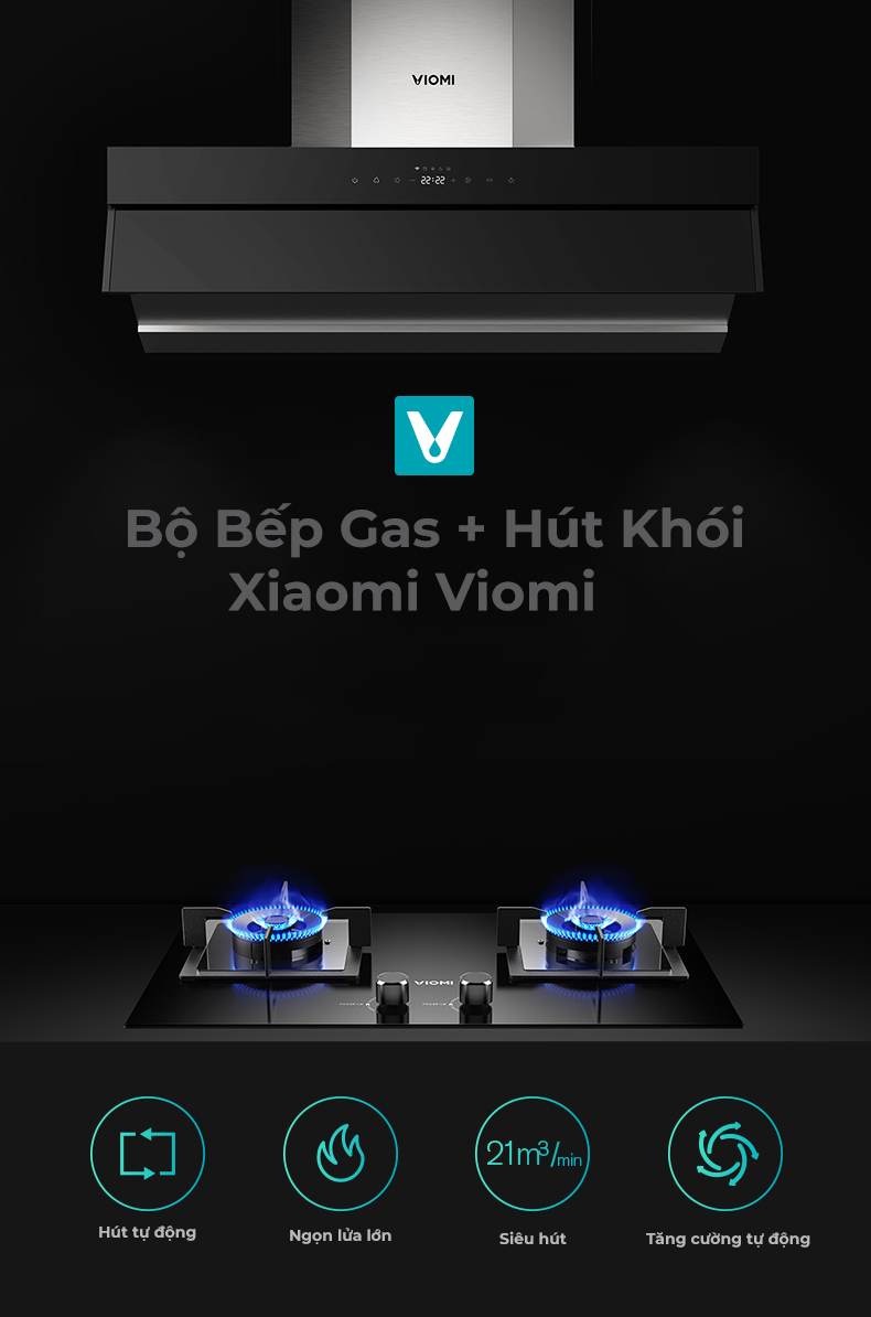 Bộ Bếp Gas + Hút Khói Xiaomi Viomi