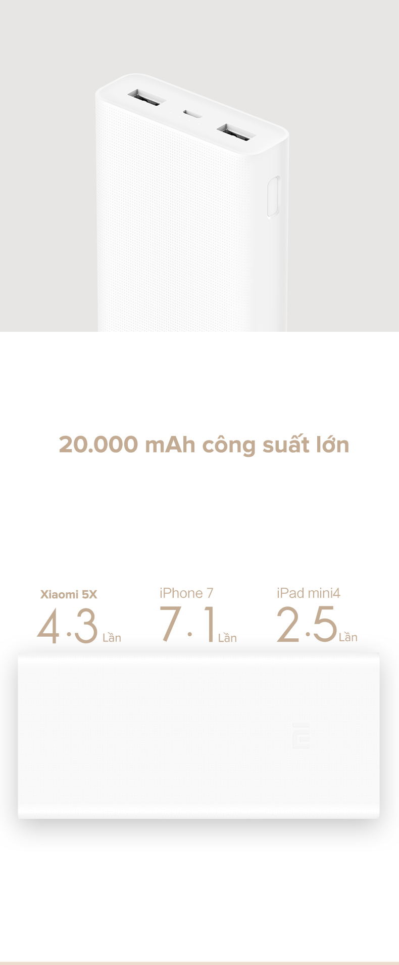 Pin Sạc Dự Phòng Xiaomi 20000 mAh Gen 2C