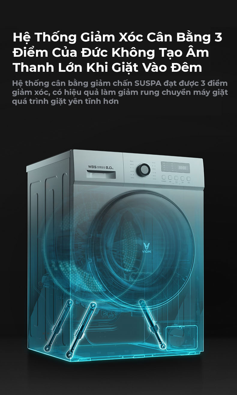 Máy Giặt Viomi Yunmi W8S 8KG Trống Chuyển Đổi Tần Số