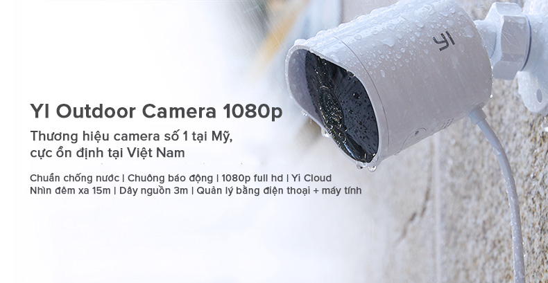 Camera Giám Sát Ngoài Trời YI Outdoor Wifi IP Full HD 1080p