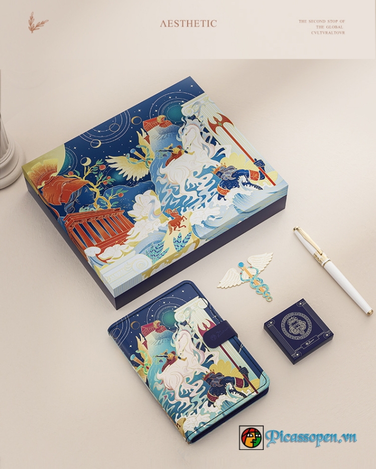 Bộ quà tặng cao cấp bút Picasso Văn Hóa Athens Hy Lạp-2