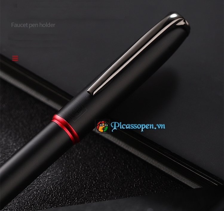 Nắp bút dạ bi cao cấp Picasso 916 đen nhám