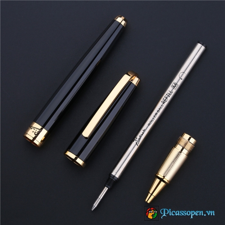 Chi tiết thiết kế bút dạ bi cao cấp Picasso 918 màu đen