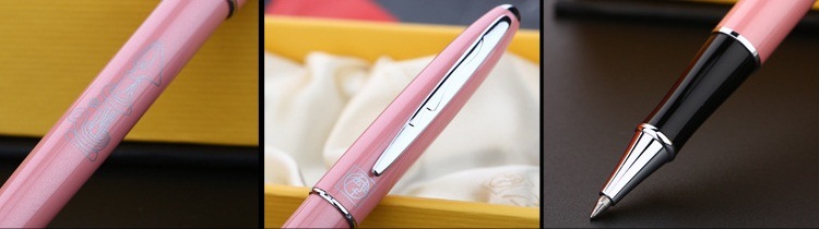 Chi tiết thiết kế bút dạ bi Picasso 606 màu hồng