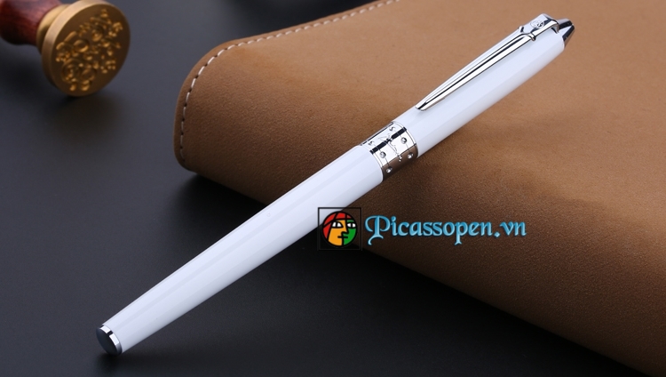 Bút dạ bi cao cấp Picasso 605 màu trắng