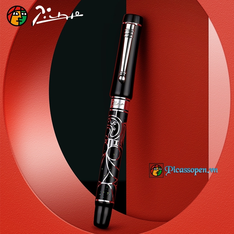 Bút máy cao cấp Picasso 90 cài màu bạc