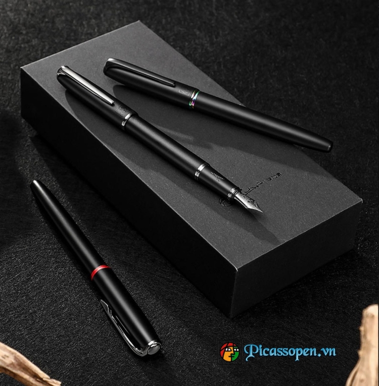 Bút máy cao cấp Picasso 916 thân bút màu đen nhám