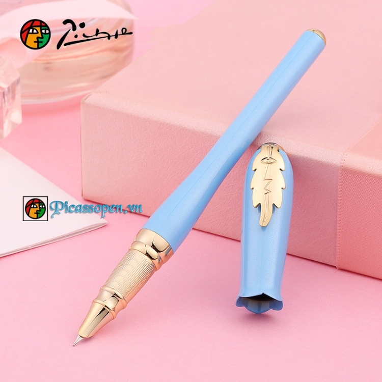 Bút máy cao cấp Picasso 986 thân bút màu xanh