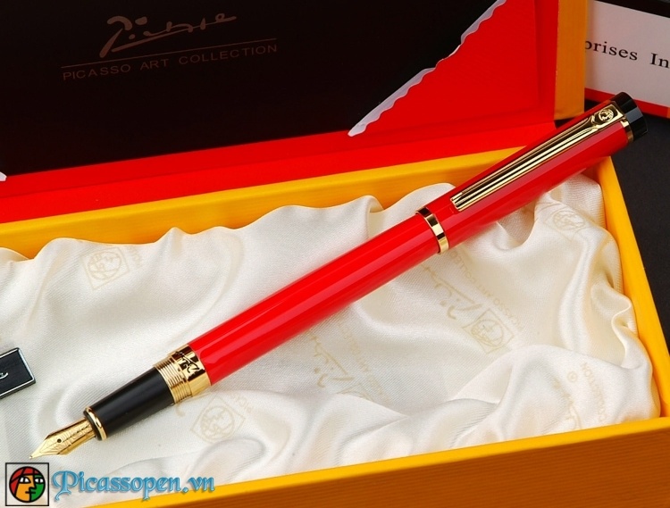 Bút máy Picasso 908 màu đỏ