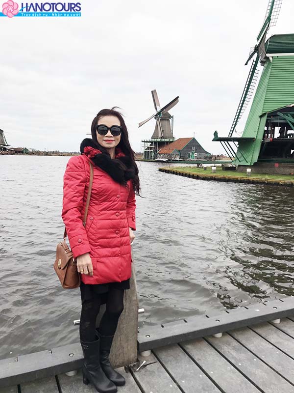 Windmills ở làng Zaanse Schans