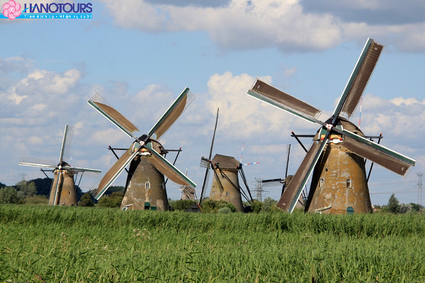 Windmills ở làng Zaanse Schans
