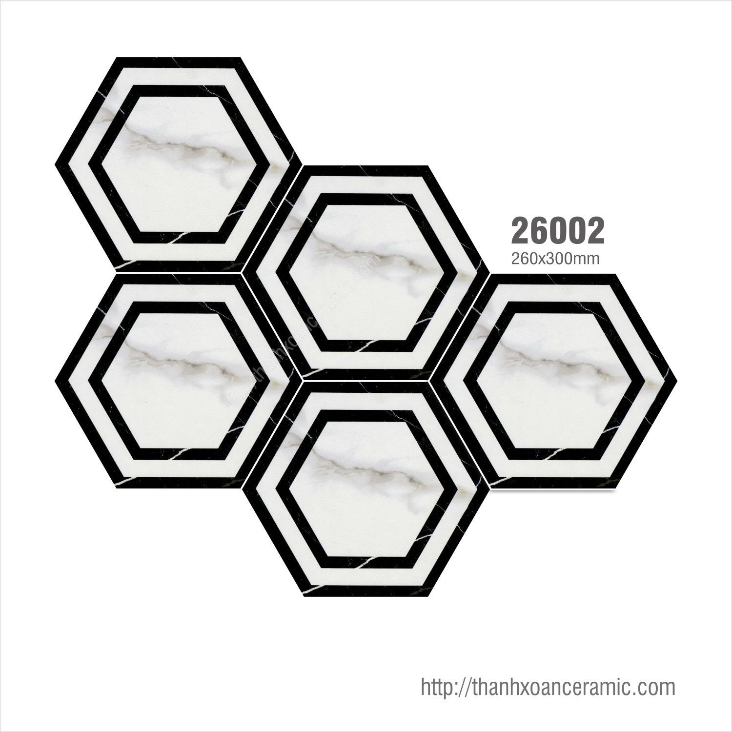 GẠCH LỤC GIÁC 26x30: 26002 GẠCH LỤC GIÁC 26x30: 26002