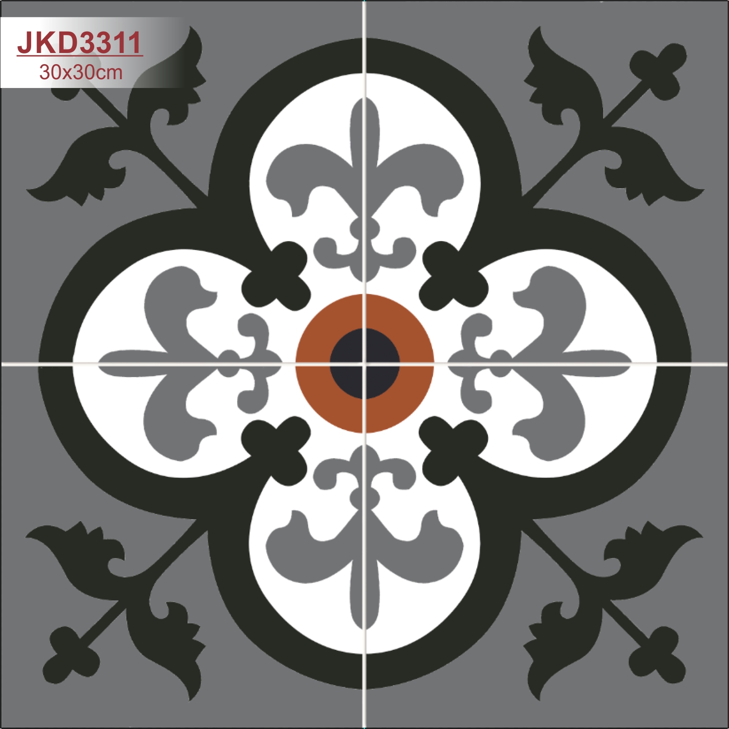GẠCH BÔNG 30x30: JKD3311 GẠCH BÔNG 30x30: JKD3311
