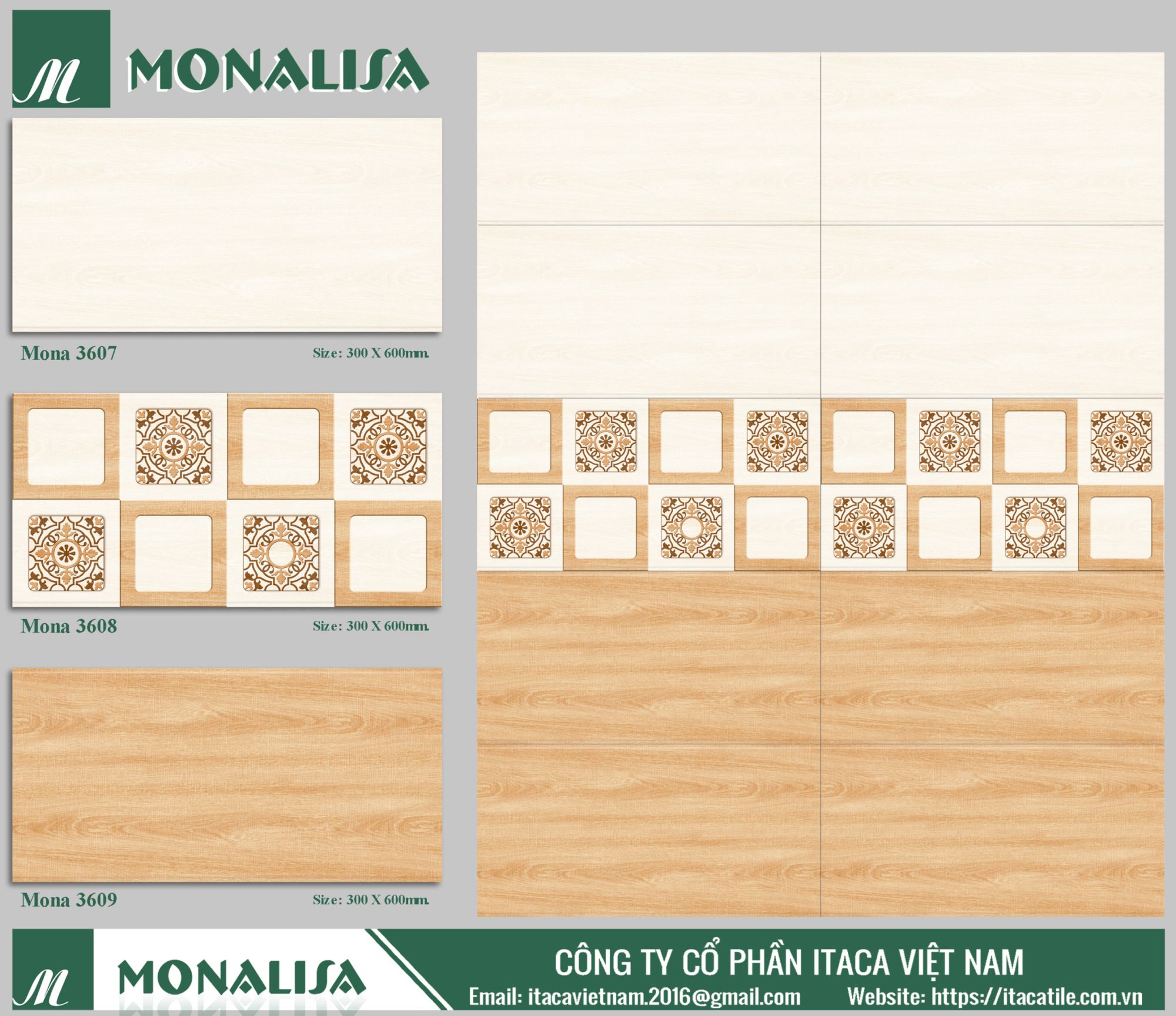 GẠCH ỐP MONALISA MS3607.08.09 GẠCH ỐP MONALISA MS3607.08.09