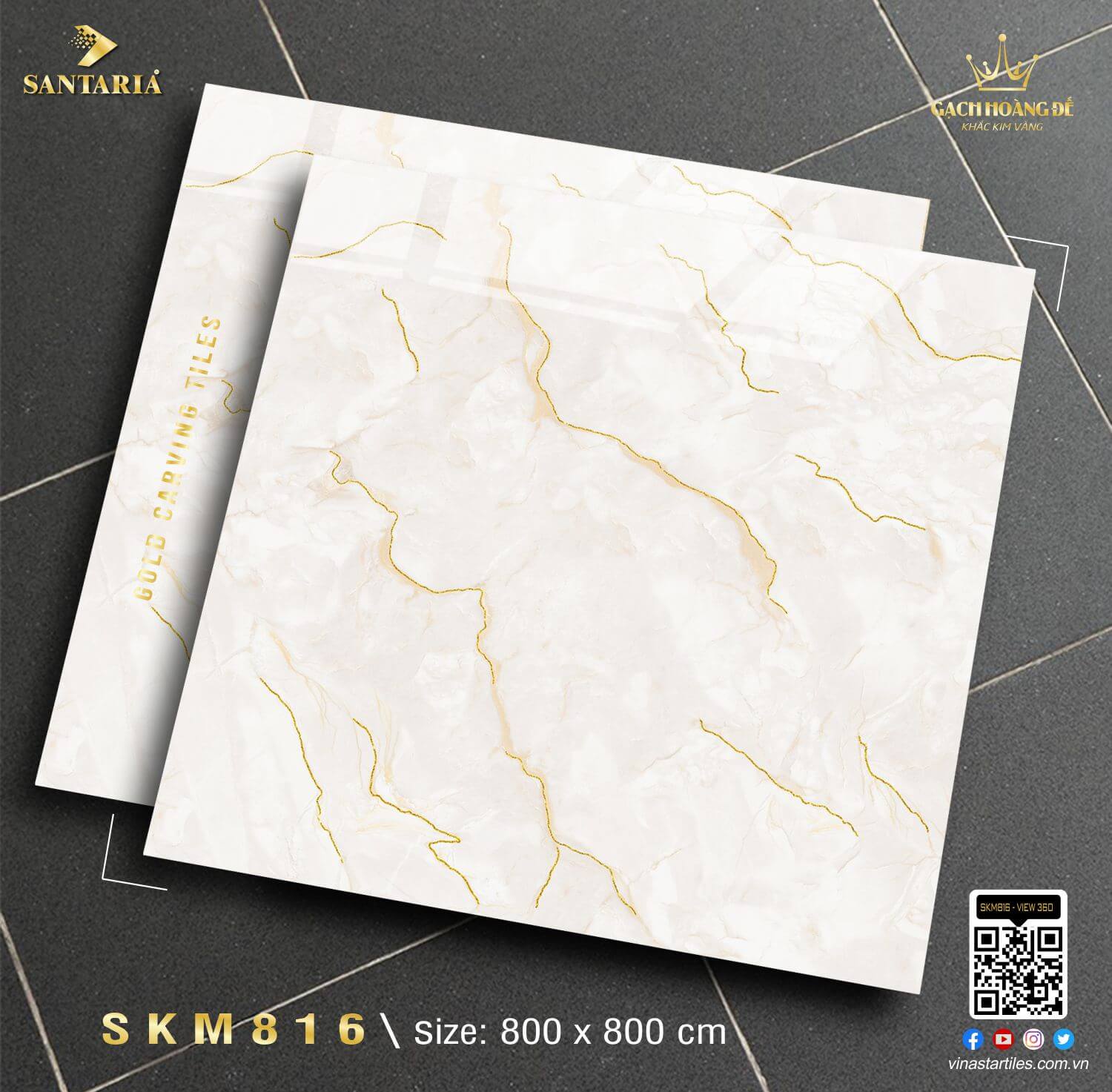 GẠCH KHẮC KIM VÀNG: SKM816 GẠCH KHẮC KIM VÀNG: SKM816