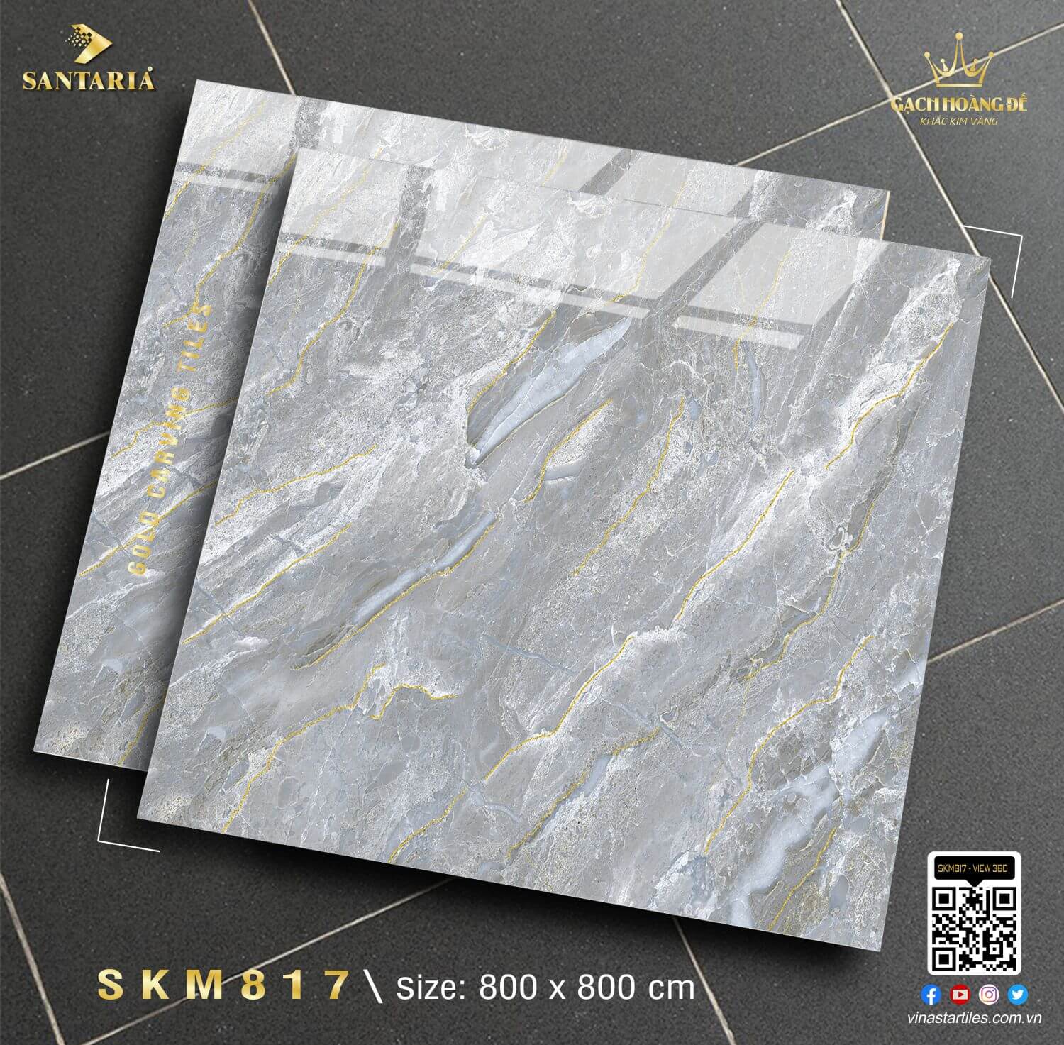 GẠCH KHẮC KIM VÀNG: SKM817 GẠCH KHẮC KIM VÀNG: SKM817
