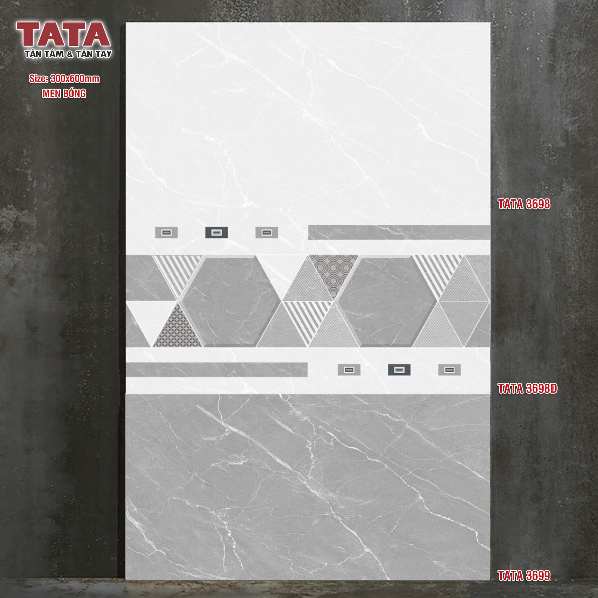 GẠCH ỐP 30x60: TATA3698.98D.99 GẠCH ỐP 30x60: TATA3698.98D.99
