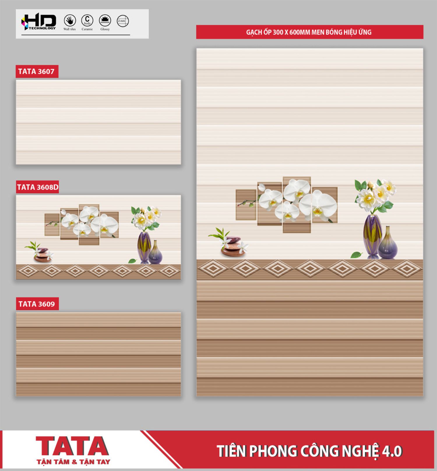 GẠCH ỐP 30x60: TATA3607.08D.09 GẠCH ỐP 30x60: TATA3607.08D.09