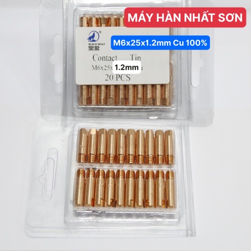 BÉP HÀN CO2 M6X25X1.2mm - BLACK WOLF (LOẠI 1)