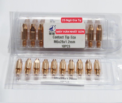 BÉP HÀN MIG M6X28X1.2mm BLACK WOLF (loại 1)