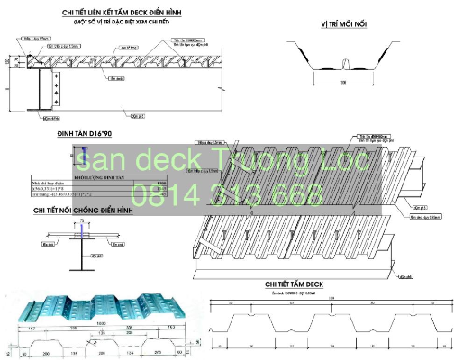 cấu tạo thép sàn deck