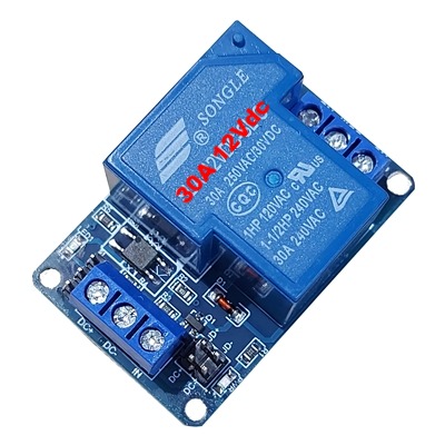 30A 12Vdc 1 relay module with optocoupler HTC