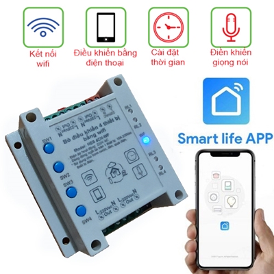Smart Switch WIFI APP Smart Life HES 4CH-WF-220