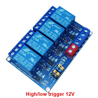 Module 4 Relay 12V opto high/low HTC