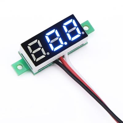DC digital voltmeter 0.36-inch LED Blue 3 wire