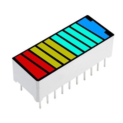 LED Battery 10 Segment 4 Color Display-A