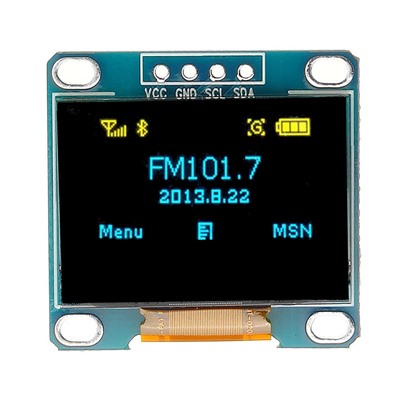 0.96 Inch 4Pin Blue I2C OLED Display