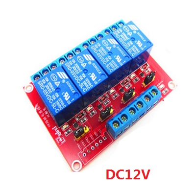 Module 4 Relay 12V high and low level dual trigger