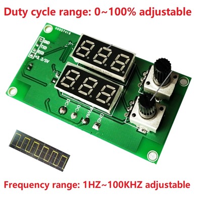 PWM pulse frequency duty cycle adjustable 1HZ~100KHZ