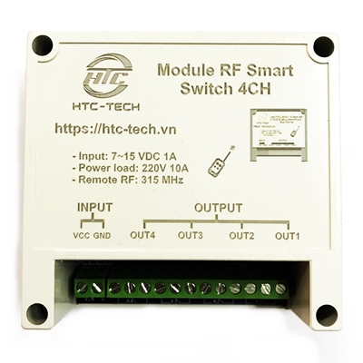 Module HTC RF Smart Switch 4 Relay - Box XU24