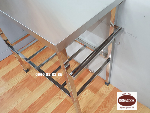 bàn chặt inox 2 tầng