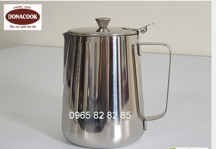 ca inox rót nước có tay cầm