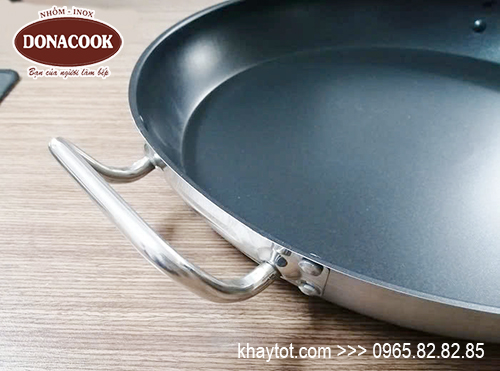 chảo inox chống dính công nghiệp 50cm